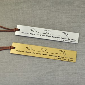 valentines gift personalized bookmark