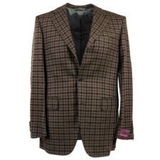 NWT 3195 SARTORIA PARTENOPEA Green Layered Check Wool-Cashmere Sport Coat 40 R