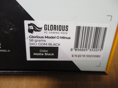GLORIOUS MODEL O 58G GAMING MOUSE BLACK PART# MODEL-O 100% NEW - Picture 4 of 9