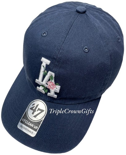 MLB Los Angeles Dodgers ('47 Brand) Pink Thorn Clean Up Hat Navy