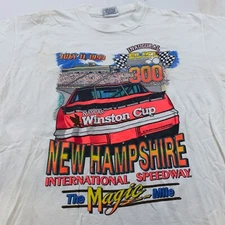 vtg 90s SLICK 50 300 NASCAR WINSTON CUP NEW HAMSHPIRE SPEEDWAY T-Shirt L racing