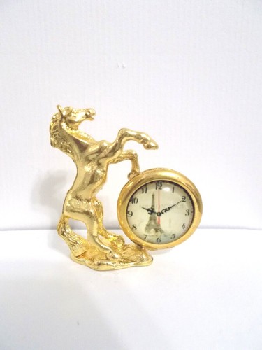 Casa de muñecas Miniatura Caballo de Oro Escala 1:12 Único + Dos Relojes Estatua Manto Artístico Nuevo - Imagen 3 de 6