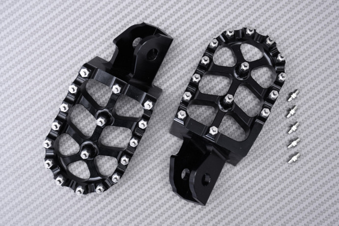 Repose-pieds alu noir Honda CRF 150 / CRF150F 2003-2018 (paire)