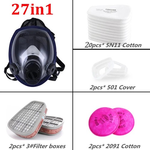 Multifunktionale 6800 Gasmaske Ultra-Transparent Vollversiegelt Strahlungsgasmaske - Bild 25 von 25