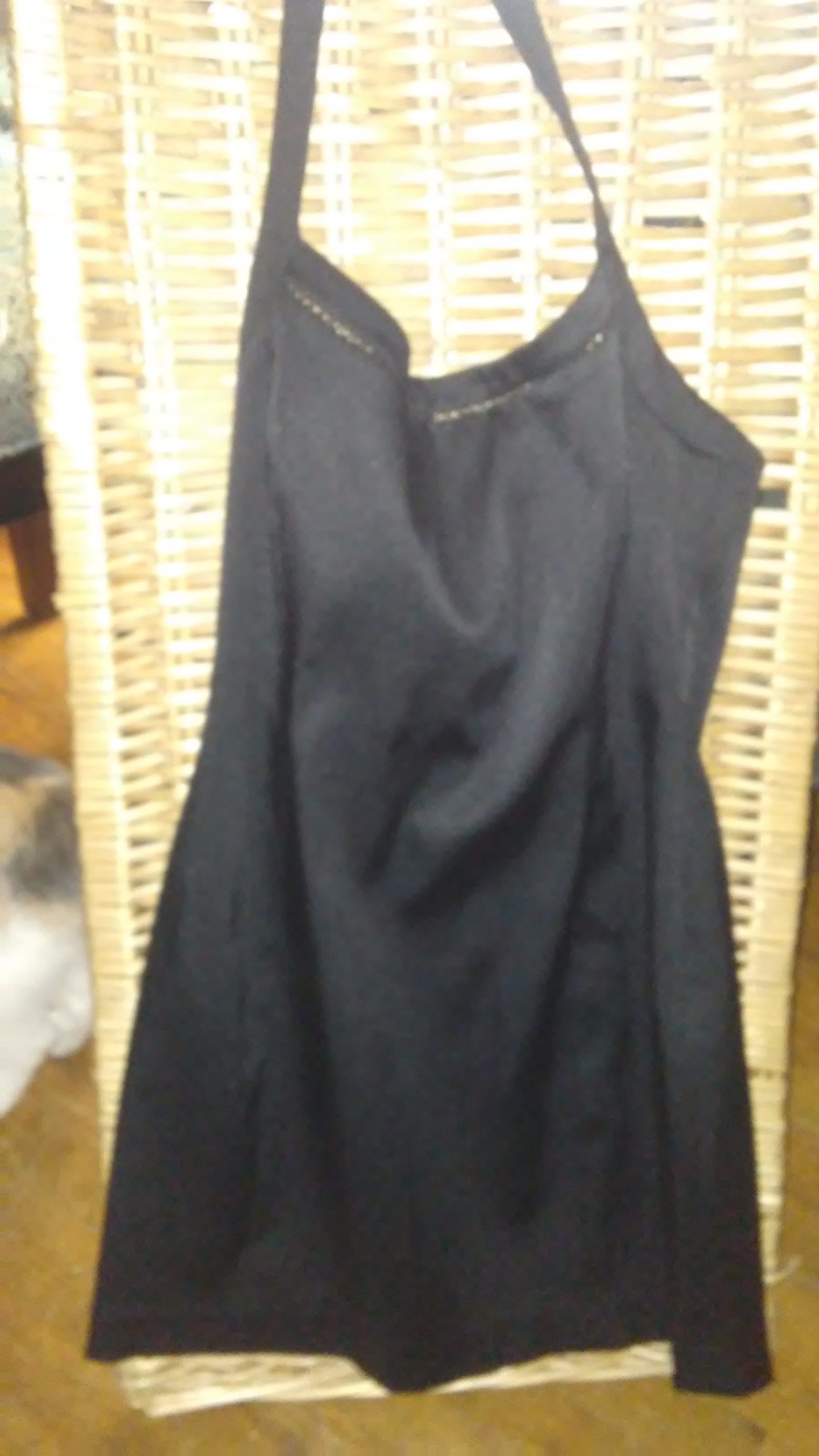 Ladies Bebe Black Halter Neck Cocktail Dress Size 4 E Gem