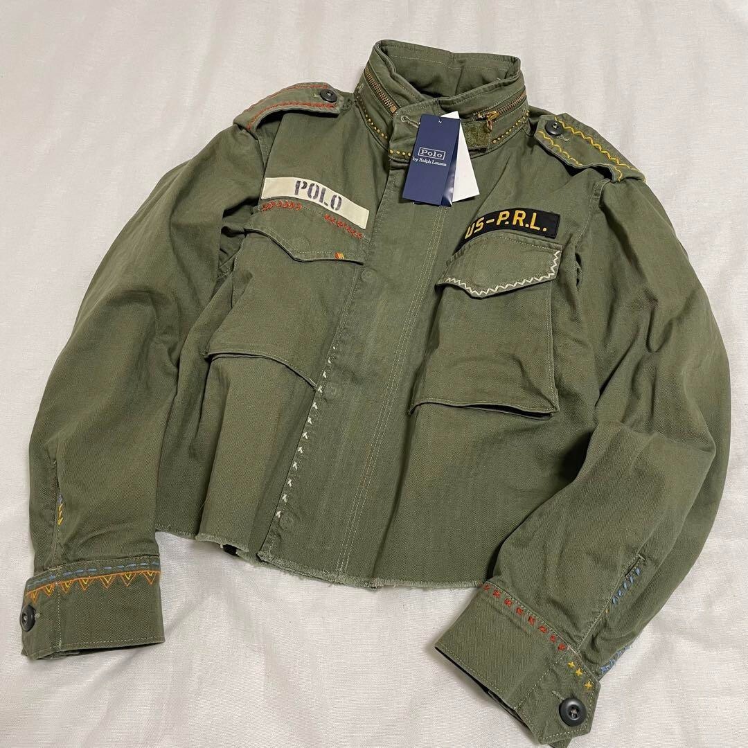 POLO RALPH LAUREN Boxy Fit Destroyed Hem Jacket Cotton Women POLO RALPH LAUREN Boxy Fit Destroyed Hem Jacket Cotton Women