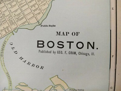 1879 MA Map Waltham Wareham Ware Watertown Wayland Webster Wellesley POPULATION