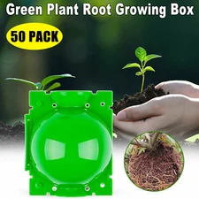 50pcs Green Reusable Plant Root Graft Grow Boxes Propagation Layer Pod Balls