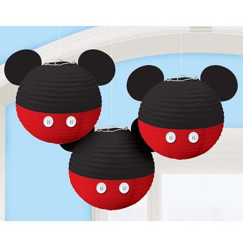 MICKEY MOUSE Forever DELUXE PAPER LANTERNS (3) ~ Birthday Party Supplies Hanging - Picture 1 of 1