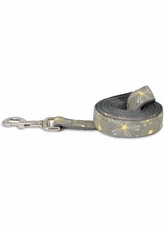 Petmate Dog Leash 6' Nylon For Large Dogs Silver With Yellow Flowers