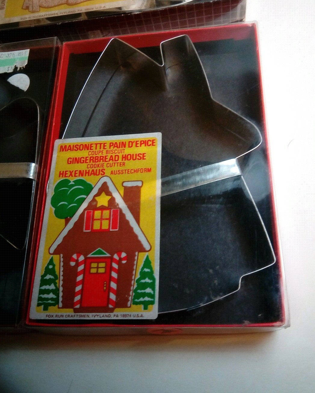 5 SETS VINTAGE METAL COOKIE CUTTER ANGEL SANTA 2 BUNNY GINGERBREAD HOUSE FOX RUN