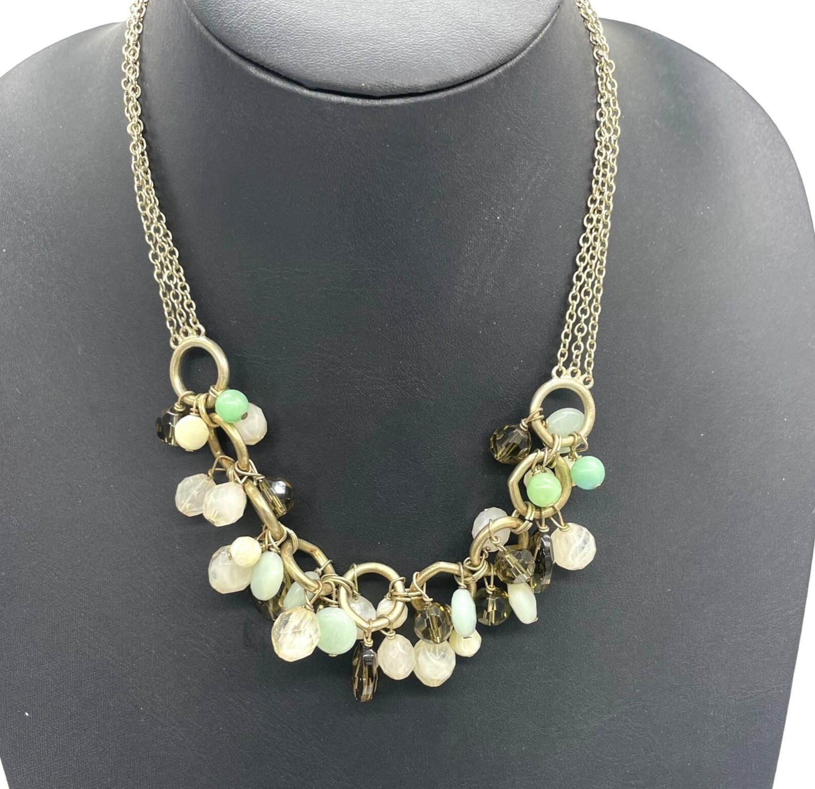 Talbots Multicolor Glass Beaded Statement Choker … - image 1