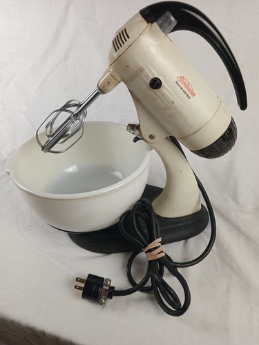 Vintage Sunbeam Mixmaster Standmixer mit Schüsseln FUNKTIONIERT! - Bild 5 von 5