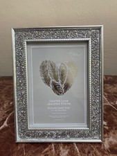 Sprakle Silver Love Crushed Diamond Jewelled Photo Frame 7 x 5 inch Picture Size