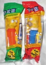 PEZ SIMPSONS HOMER AND BART SET FACTORY SEALED BAG PACKAGING NEW