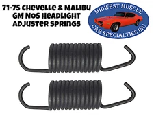 71-75 Chevelle Headlight Adjuster Springs Headlamp Adjusting Bezel Bucket Door I