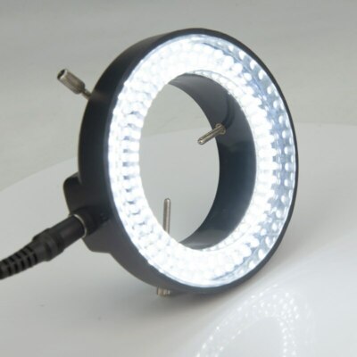 Adjustable 144 LED Ring Lamp Microscope Light Source Dia.60mm