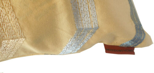 MISSONI HOME CUSHION COVER EMBROIDERED COTTON SATEEN 16x16in 40x40cm DINDI 481 - Picture 3 of 4