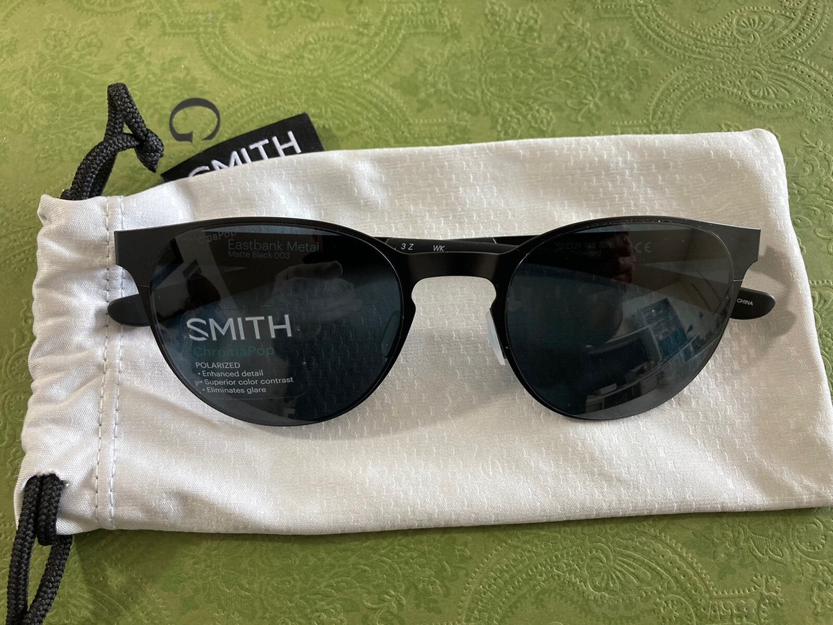 Smith Optic Eastbank Round Sunglasses Matte Black/ChromaPop