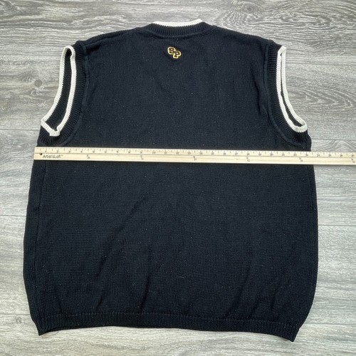 Southpole Sweater Vest Mens XL Navy Blue Spell Out V Neck Hip Hop Streetwear Y2K - Picture 8 of 9