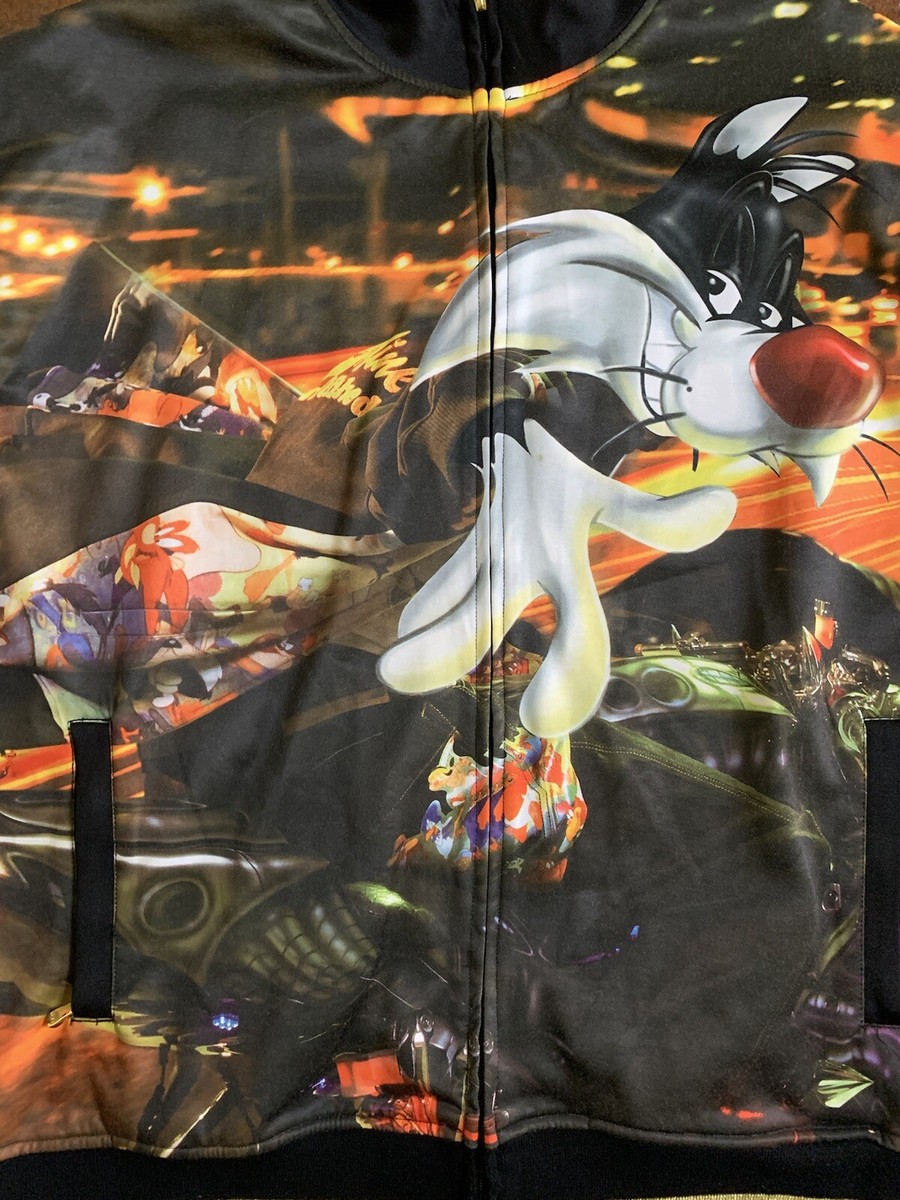 VTG Lot 29 Men's Size XXL Looney Tunes Sylvester Print Full Zip