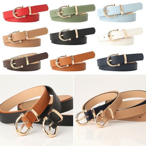 Retro Women Belt Round Buckle Pants Bands Fashion Pants Waistband Jeans - 第 1/18 張圖片