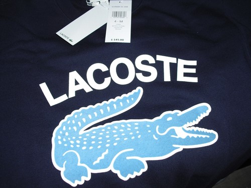 $ 145,00 Lacoste SH9689 Größe 4-M (MEDIUM) Krokodildruck Logo Sweatshirt, marineblau - Bild 2 von 12