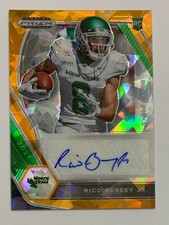 2021 Panini Prizm Draft Picks Rico Bussey Jr. Orange Ice Rookie AUTO #DPA-RBJ