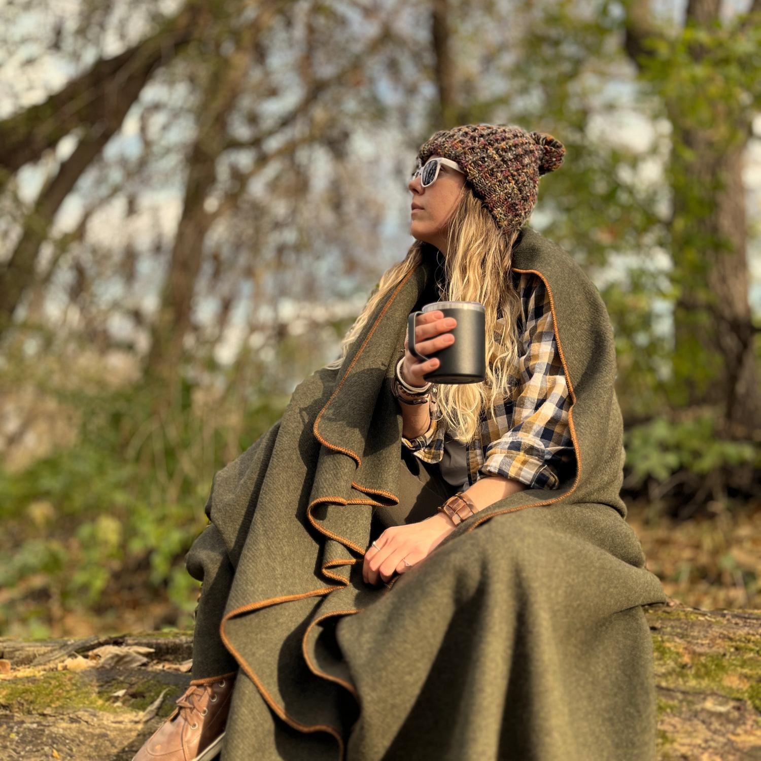 EKTOS Military Wool Blanket, 66 X 90 , 100 Percent Wool Blanket, Army