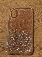 Apple Iphone X / XS TPU Liquid Glitter silver Case Cover A481