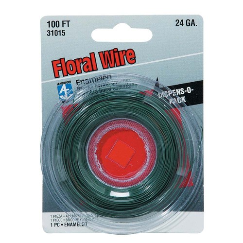 Hillman 100 ft. L Steel 24 Ga. Floral Wire, No Size, Black 123108