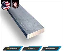 3/4" x 3" Metal Flat Bar - Mild Steel - Metal Stock - 12" Long (1-ft)