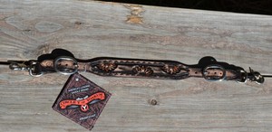 Circle-Y-Distressed-Vintage-Sunflower-Tooled-Breast-Collar-Wither-Strap