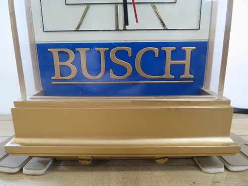 VINTAGE BUSCH BEER LIGHTED MANTEL CLOCK WORKS - 第 3/10 張圖片