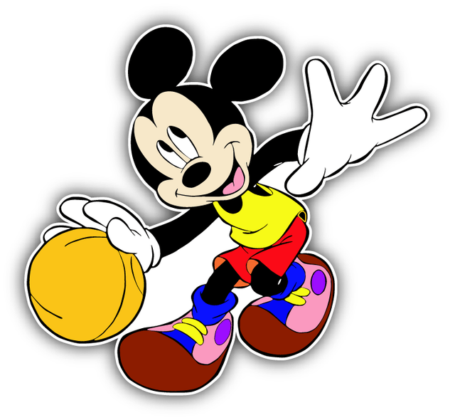 Mickey Mouse Ball Cartoon Car Bumper Sticker Decal 4'' x 5'' | eBay