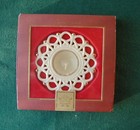 Lenox Snowflake Tealight Holder - Porcelain White Christmas Decoration - Boxed