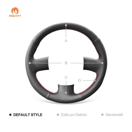 MEWANT Artificial Leather Steering Wheel Cover for Audi A3 8P A4 B8 A5 Seat Exeo - Bild 8 von 10