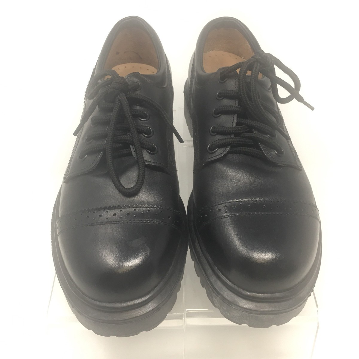 Liahona Black Leather Oxford Missionary Shoes s-l1200.jpg main image 4