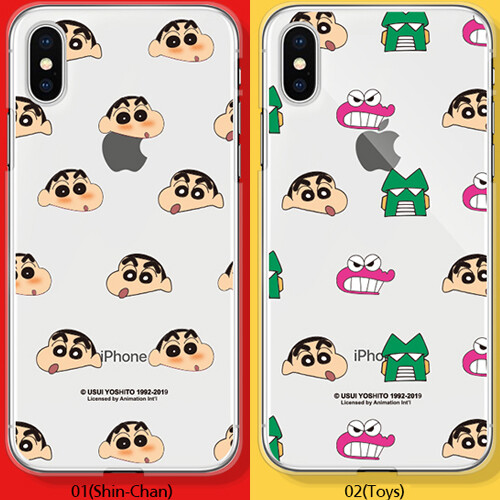 Genuine Crayon Shin-Chan Face Pattern Clear Case Galaxy S8/Galaxy S8 Plus Case - Picture 3 of 10