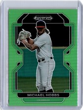 2022 Prizm Draft Picks Lime Green Michael Hobbs 34/75 (B23) Dodgers
