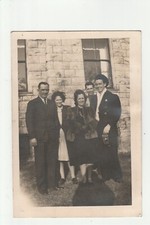 WW2 Original Photo US Military Navy Sailor Enlisted Uniform with Family Church