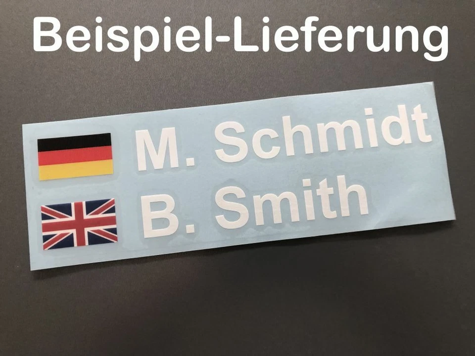 Autoaufkleber FLAGGE NAME Wunschtext 2 Stück - Motorsport Rally DTM Racing - Bild 2 von 3