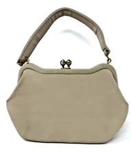 VINTAGE STYLECRAFT MIAMI TAUPE MUSHROOM HANDBAG