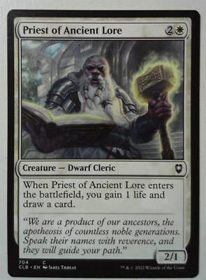 Priest of Ancient Lore *Uncommon* Magic MtG x1 CLB Baldur's Gate