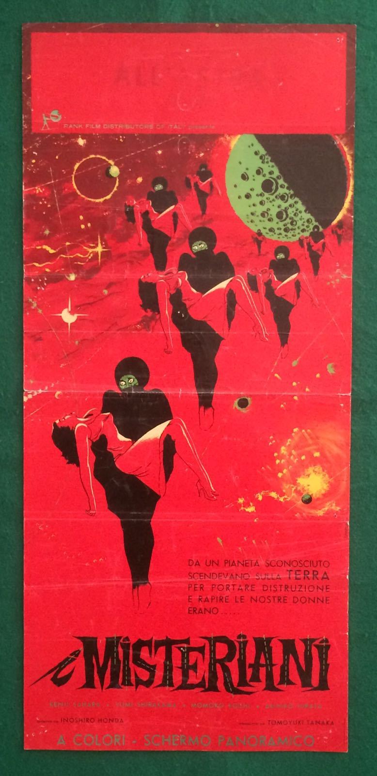 Locandina originale film I misteriani (1957) - Regia di Ishirō Honda