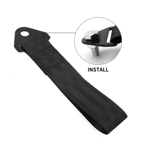 JDM High Strength Sport Racing Tow Strap Front Rear Bumper Towing Hook Universal - Picture 4 of 15