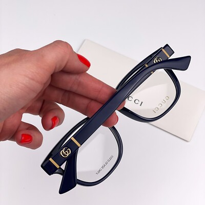 SALE! NEW GUCCI GG0764O 003 Blue Square Women Eyeglasses Gucci Women Eyeglasses Dark Blue Demo Square GG0764O 003 NEW  main image 2