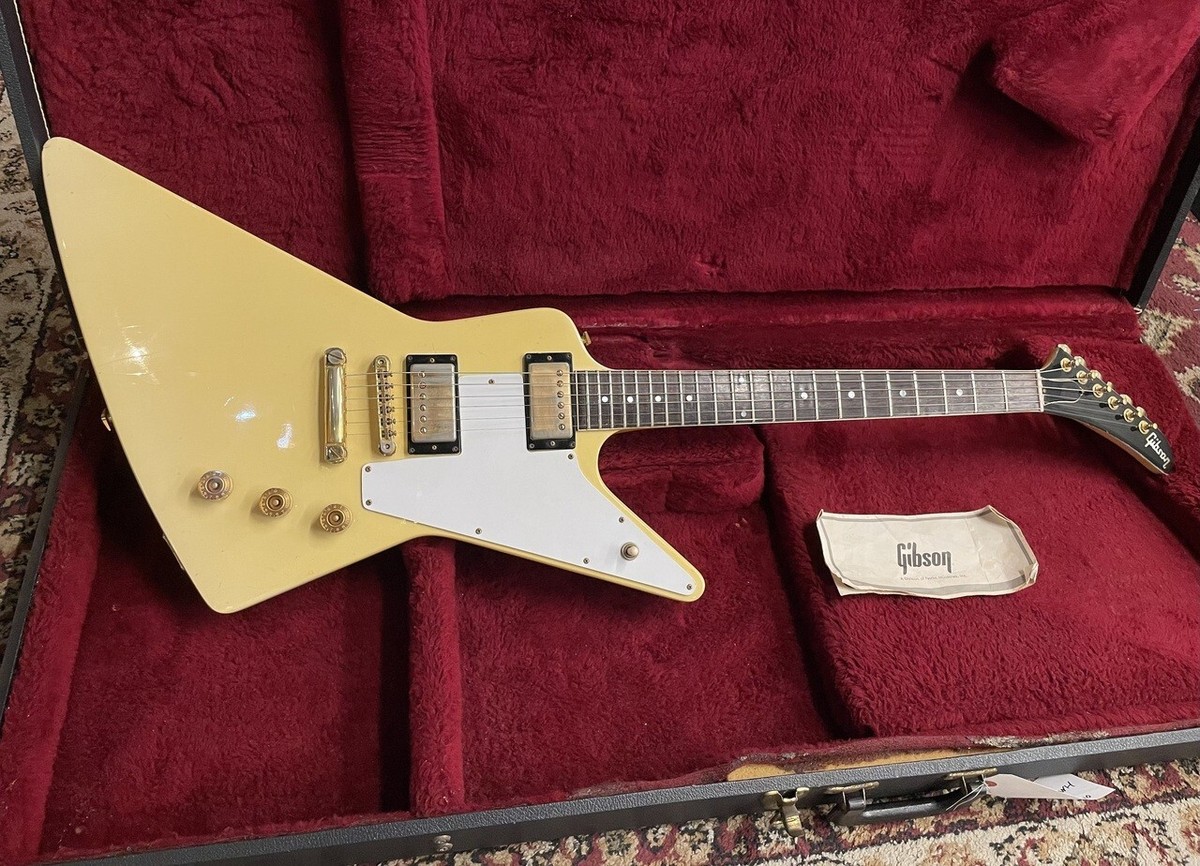 Gibson Explorer White Gold Hardware USA 1981 Vintage Solid Gibson Explorer White Gold Hardware USA 1981 Vintage Solid