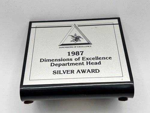 Vintage 1987 Anheuser Busch Budweiser Beer Dimensions Of Excellence Silver Award - Picture 2 of 5