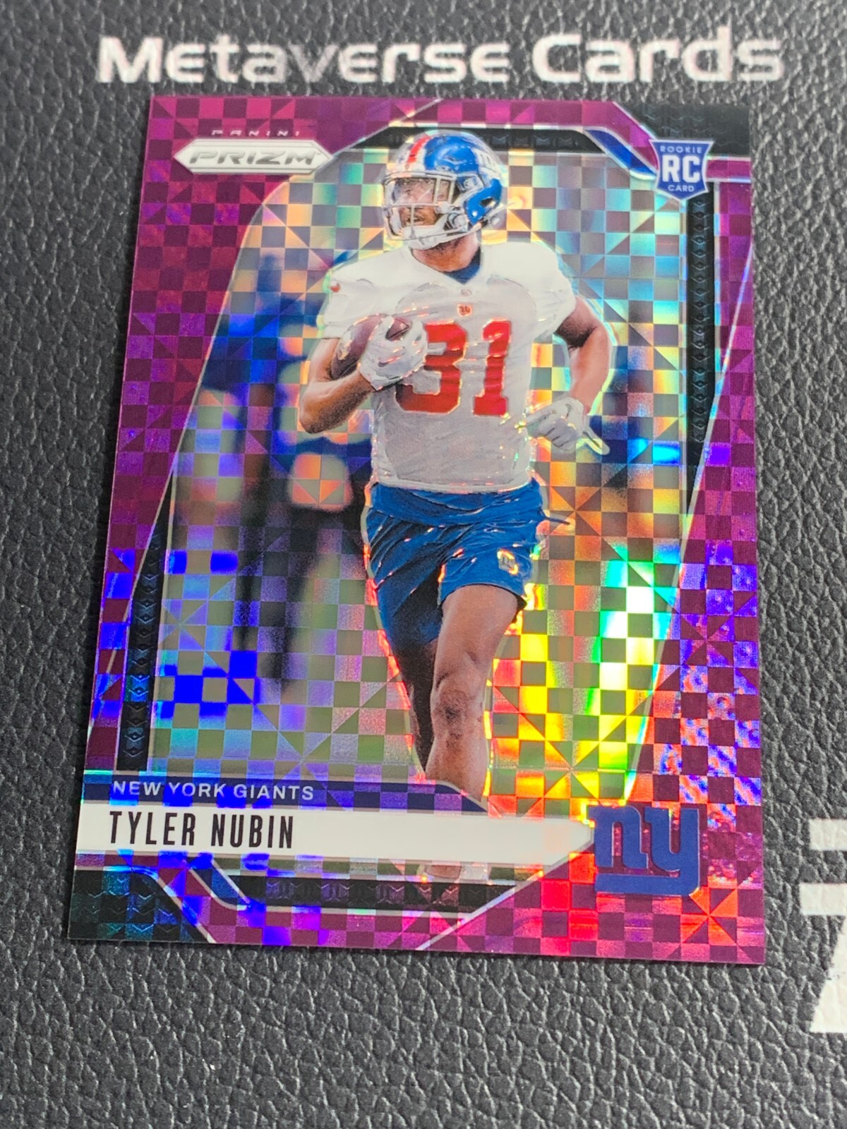 2024 Prizm Football Tyler Nubin RC Rookie Purple Power 29/49 Giants